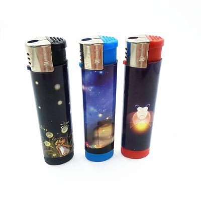 Dy-1701 lámpara LED de gas de plástico encendedor de cigarrillos eléctricos 8.3 * 2.17 * 1.7 CM para OEM