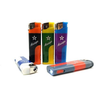 Tamaño de cartón 44*26*27cm Recargable Electrónico Linterna de gas de piezo suave con LED
