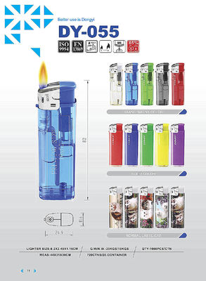 Cigarrillo eléctrico de plástico encendedor niños resistencia Dy-055 con solicitud personalizada