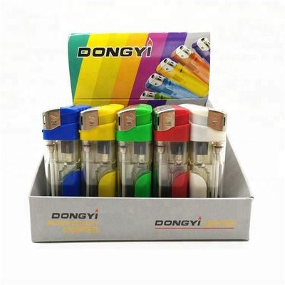 Cinco colores coloridos de plástico LED Cakmak encendedor de cigarrillos electrónicos recargables