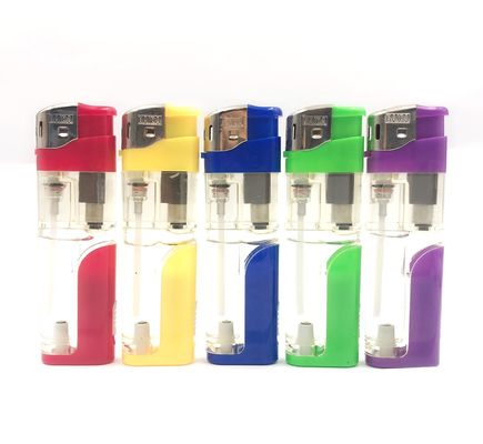 8.0cm encendedor de plástico recargable electrónico recargable con colores LED aceptando OEM