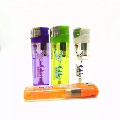 8.0cm encendedor de plástico recargable electrónico recargable con colores LED aceptando OEM