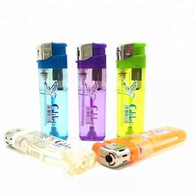 Encendiador electrónico de gas recargable con LED de estilo desechable Solicitud de muestra US 20/pieza