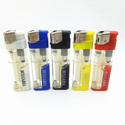 Diseño de encendedor electrónico con LED y tamaño de 8,22*2,49*1,18 cm