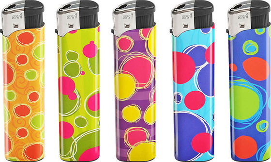 Incendiador de plástico encendedor eléctrico desechable cigarrillo gas barato logotipo personalizado recargable
