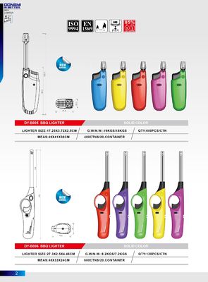 Modelo NO. DY-B006 Encendiador de cocina de gas recargable para barbacoa con interruptor de encendido Competitivo