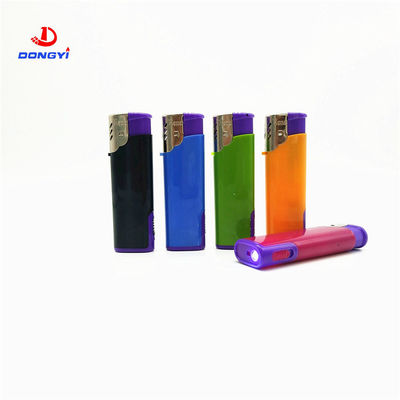 Torch DY-F003 con lámpara LED Turbo Flame Butano Gas eléctrico encendedor a prueba de viento