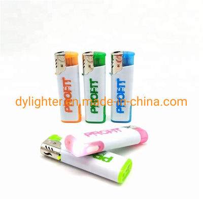 Recargable publicidad Dongyi encendedor LED F002 encendedor a prueba de viento con logotipo personalizado