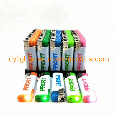 Recargable publicidad Dongyi encendedor LED F002 encendedor a prueba de viento con logotipo personalizado