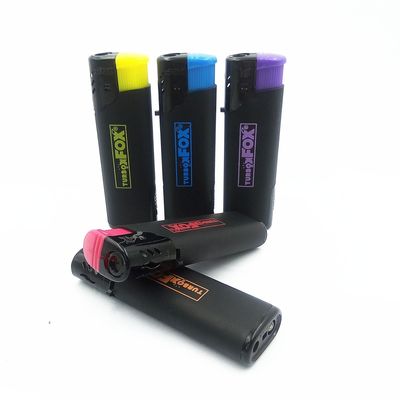 Recargable encendedor de gas a prueba de viento Dy-F002 desechable con personalización