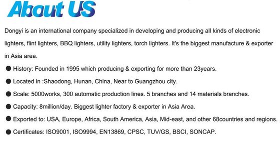 La antorcha clásica de encendedor de gas Dy-F005 de Hunan Dongyi para aplicaciones a prueba de viento