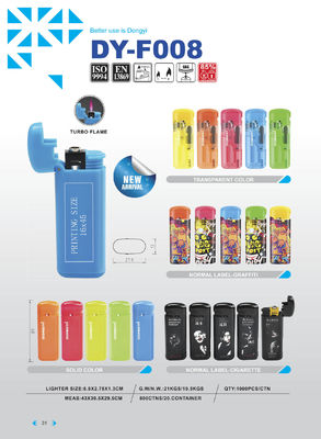 Cigarretas de gas reutilizables a prueba de viento y personalizables para sus necesidades Dy-F008