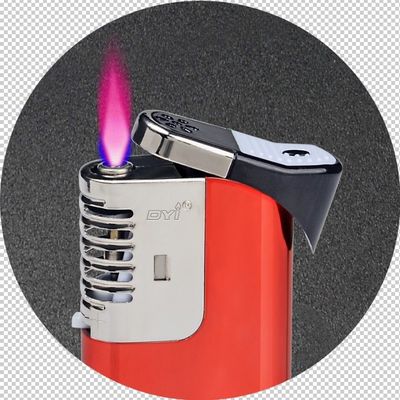 Modelo N o DY-F029 Disposable Windproof Gas Lighter con LED y electrónica personalizada