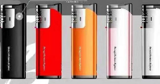 Modelo N o DY-F029 Disposable Windproof Gas Lighter con LED y electrónica personalizada