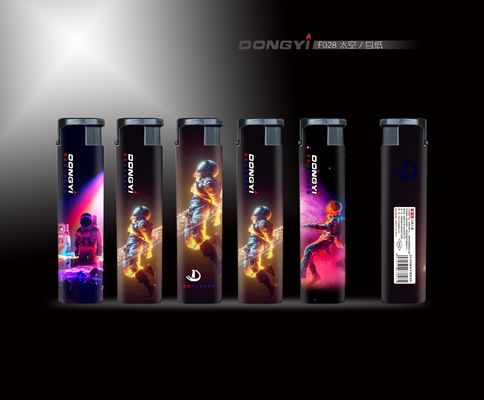 Portátil encendedor de plástico de cinco colores desechable recargable Windproof encendedor de encendido