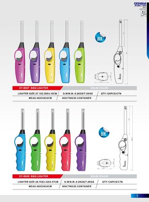 Dy-B007 encendedores de gas para cocina y barbacoa con garantía de 5 colores electrónicos