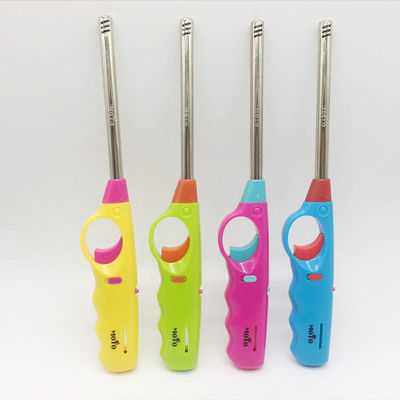2022nuevo Desarrollar cocina de plástico refillable Gas largo BBQ encendedor con tubo de metal Dy-B009