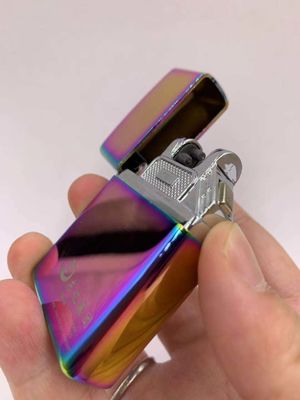 Cargador de doble arco USB de metal encendedor de cigarrillos electrónicos a prueba de agua en cinco colores