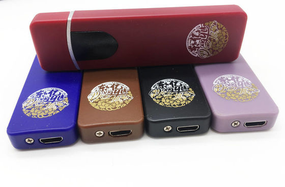 Cigarretero de huellas digitales electrónicas a prueba de viento de plástico USB para fumar