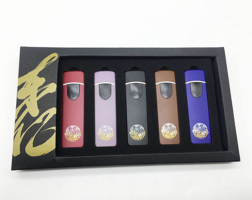 Cigarretero de huellas digitales electrónicas a prueba de viento de plástico USB para fumar