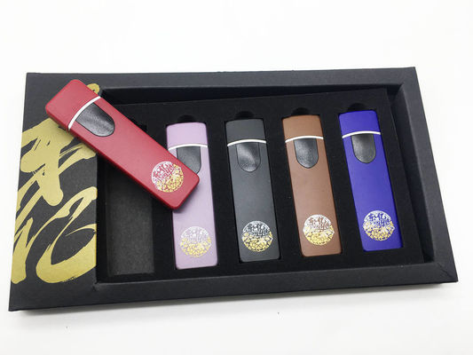 Cigarretero de huellas digitales electrónicas a prueba de viento de plástico USB para fumar