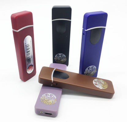 Cigarretero de huellas digitales electrónicas a prueba de viento de plástico USB para fumar