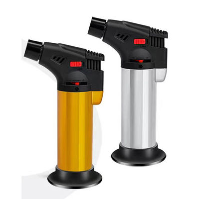 Función de sílex ajustable resistente al viento gas de butano Micro Jet antorcha de cigarro encendedor para seguro